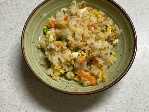 ミックスベジタブルと納豆のチャーハン